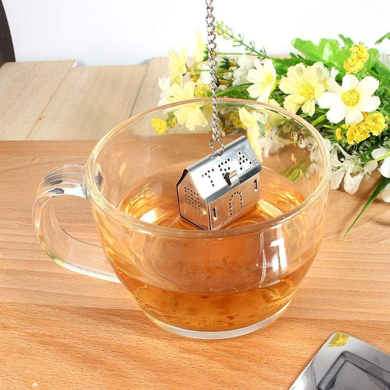 Tea Infuser House Shape With Drip Tray | Idealancy