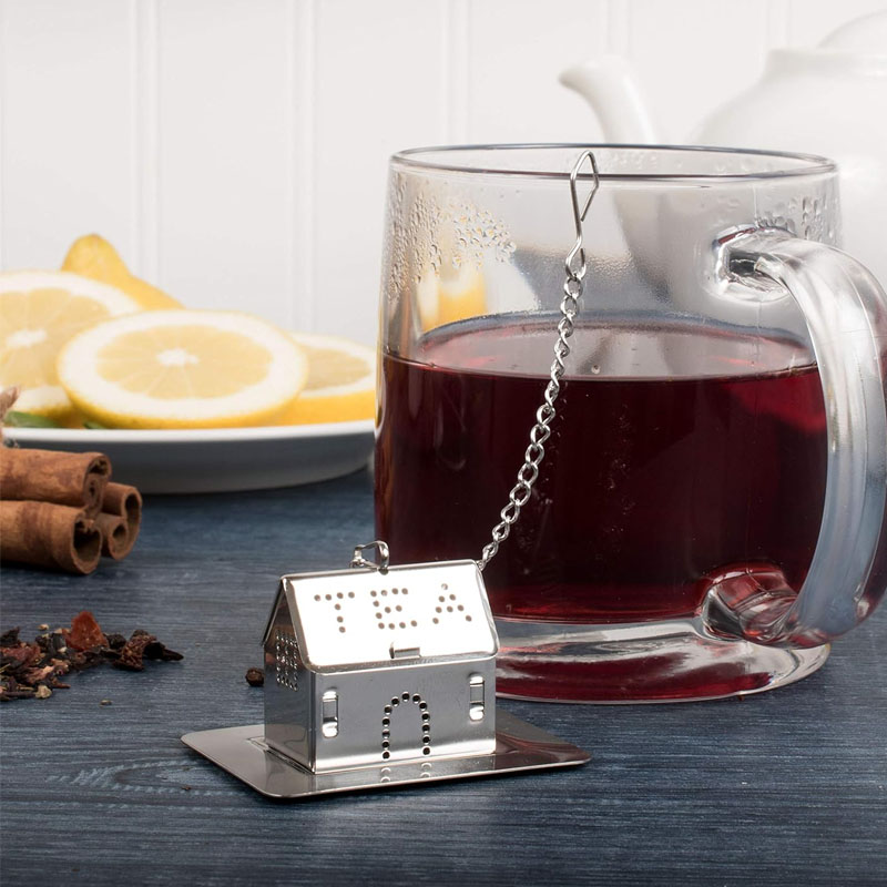 Tea Infuser House Shape With Drip Tray | Idealancy