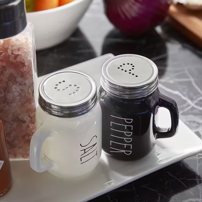 Salt and Pepper Shaker Set With Handle