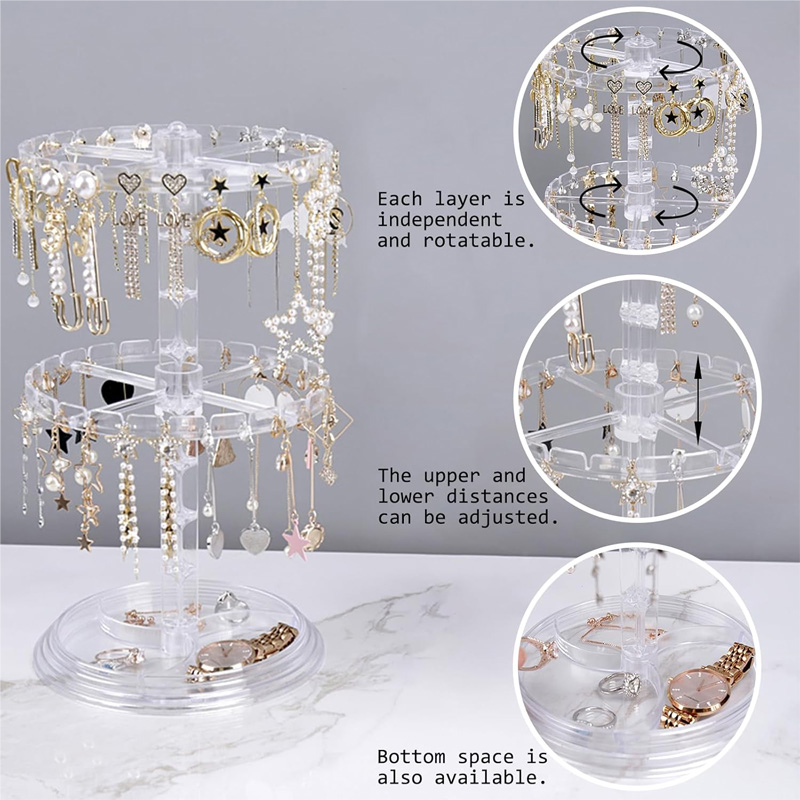 Acrylic Rotating Earring Display Stand