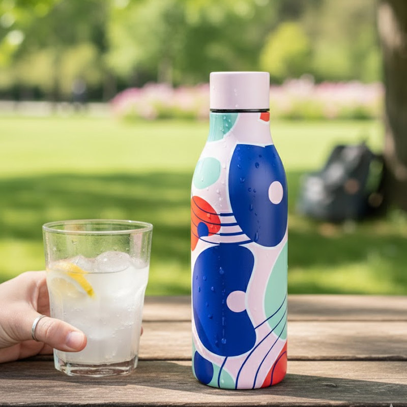 Stylish Water Bottle Insulated 500 ML -Vibrant Print