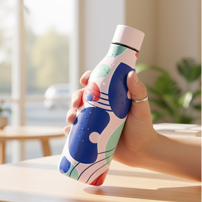 Stylish Water Bottle Insulated 500 ML -Vibrant Print