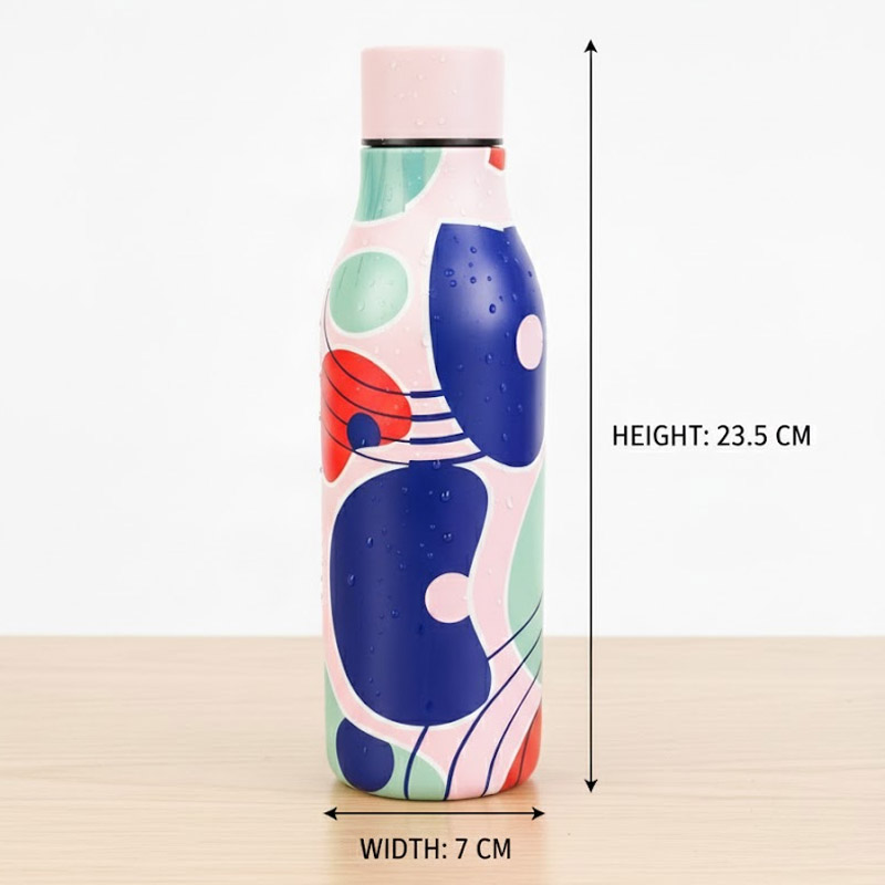 Stylish Water Bottle Insulated 500 ML -Vibrant Print
