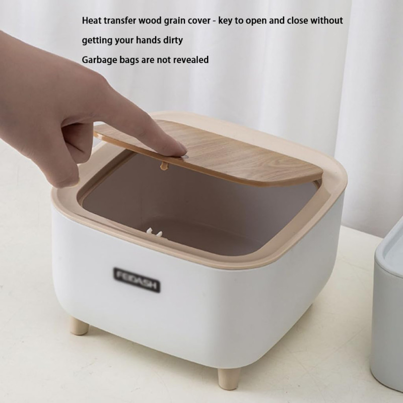 Mini Trash Bin With Press Lid
