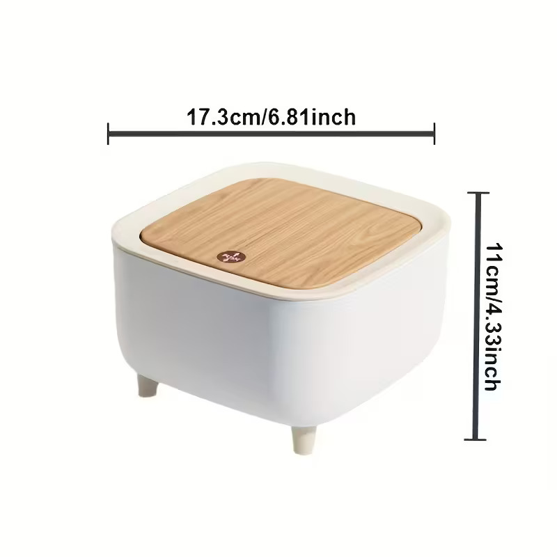 Mini Trash Bin With Press Lid