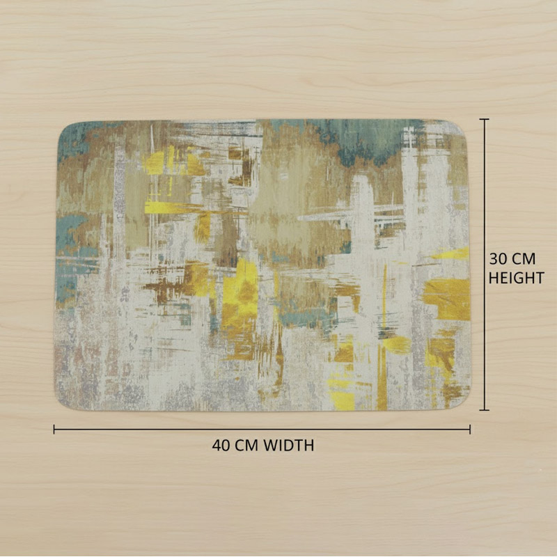 Anti-Slip Dish Drying/Dining Table Mat-Rustic Abstract Design