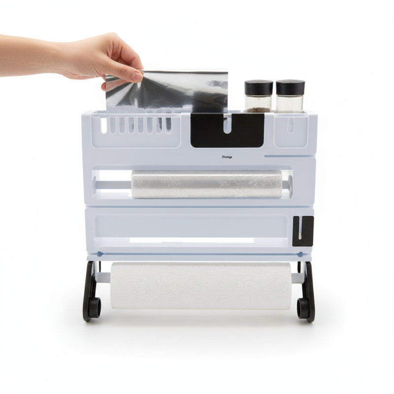 Prestige Kitchen Multi-Dispenser with Safety Knife — Wall-Mountable Organizer