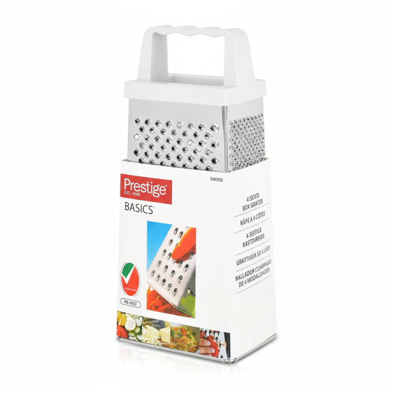 Prestige Box Grater — Multi-Face Stainless Steel Grating & Slicing Tool