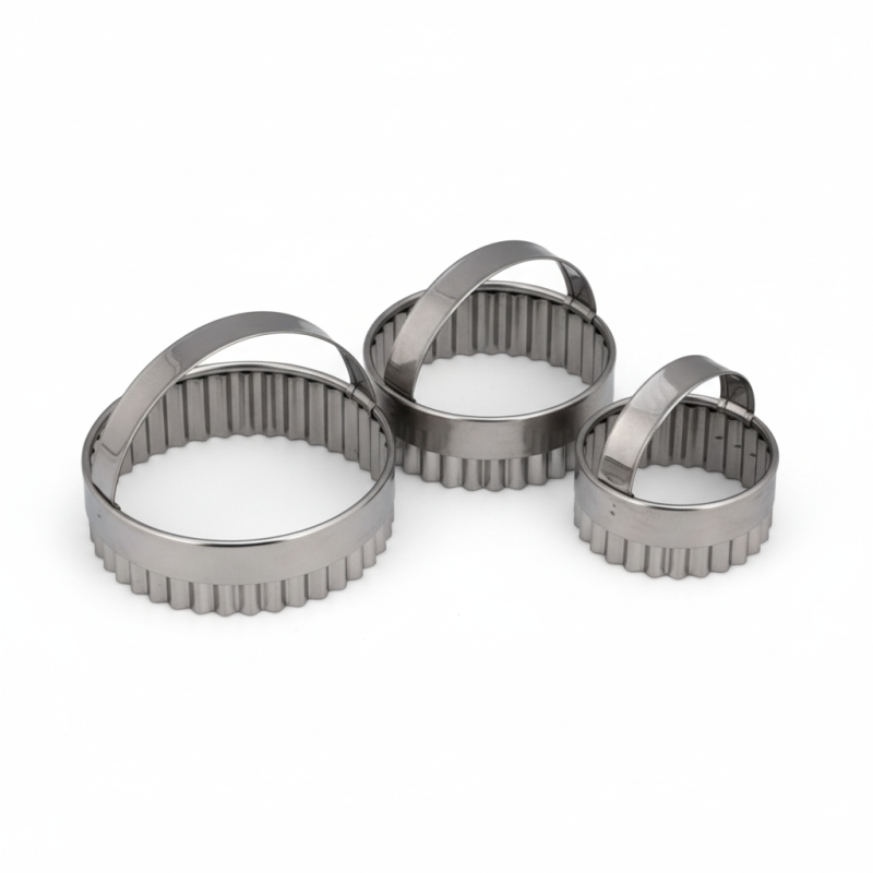 Prestige 3-Piece Biscuit Cutter Set — Stainless Steel Cookie & Dough Shapers