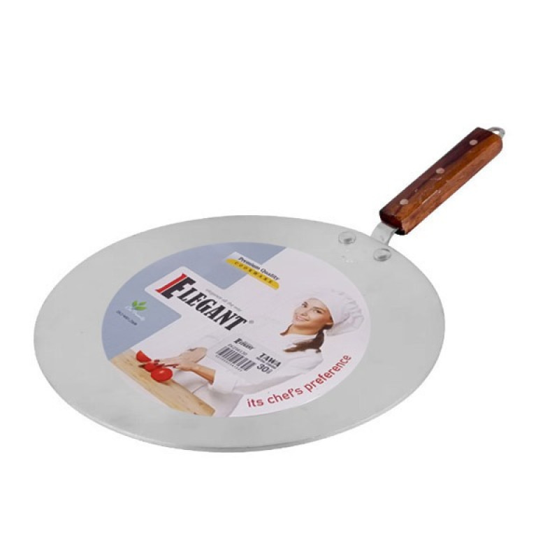Elegant Heavy Tawa with Hook 30cm – Durable Flat Griddle for Pancakes & More