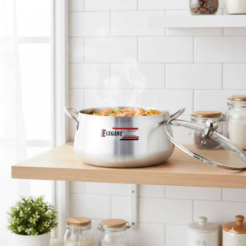 Elegant Belly Pot Glass Lid