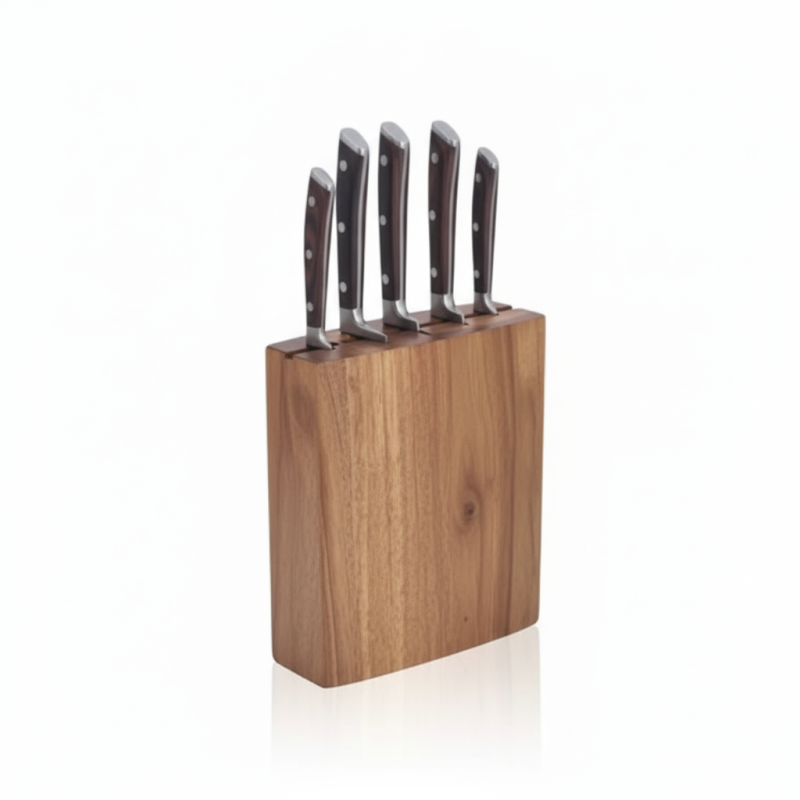 Alpenberg Knife Set 6-Piece Brown Wood Handle