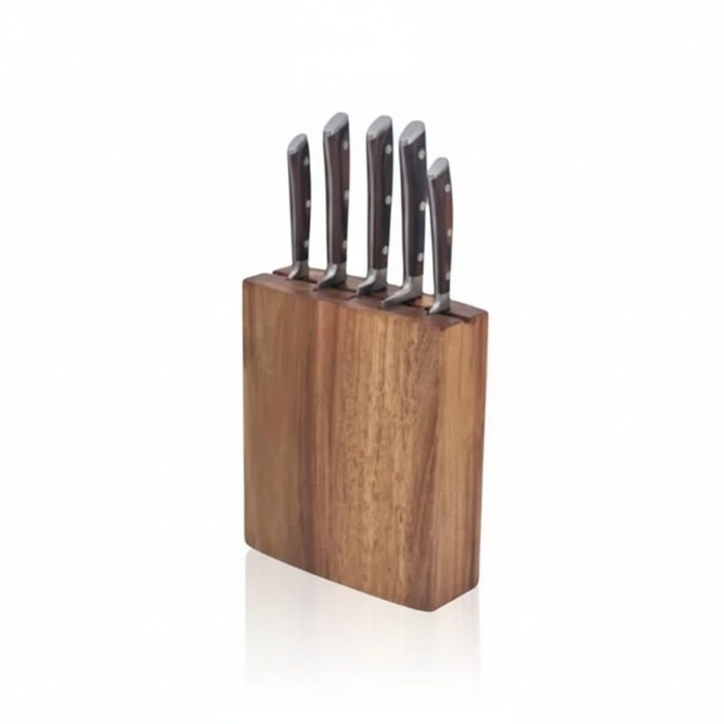 Alpenberg Knife Set 6-Piece Brown Wood Handle