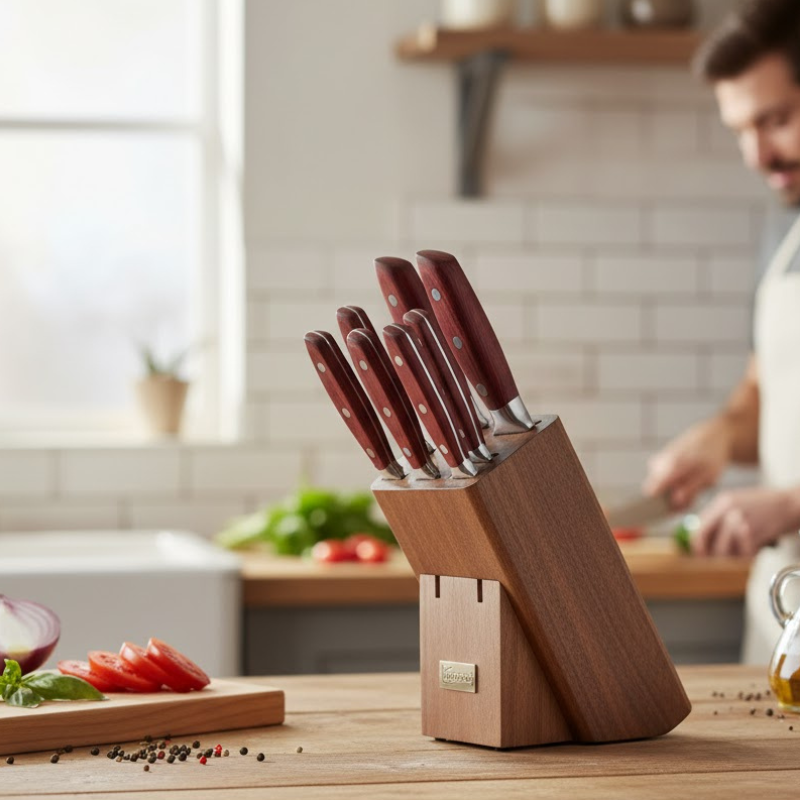 Alpenberg Knife Set – Brown Wood Handle