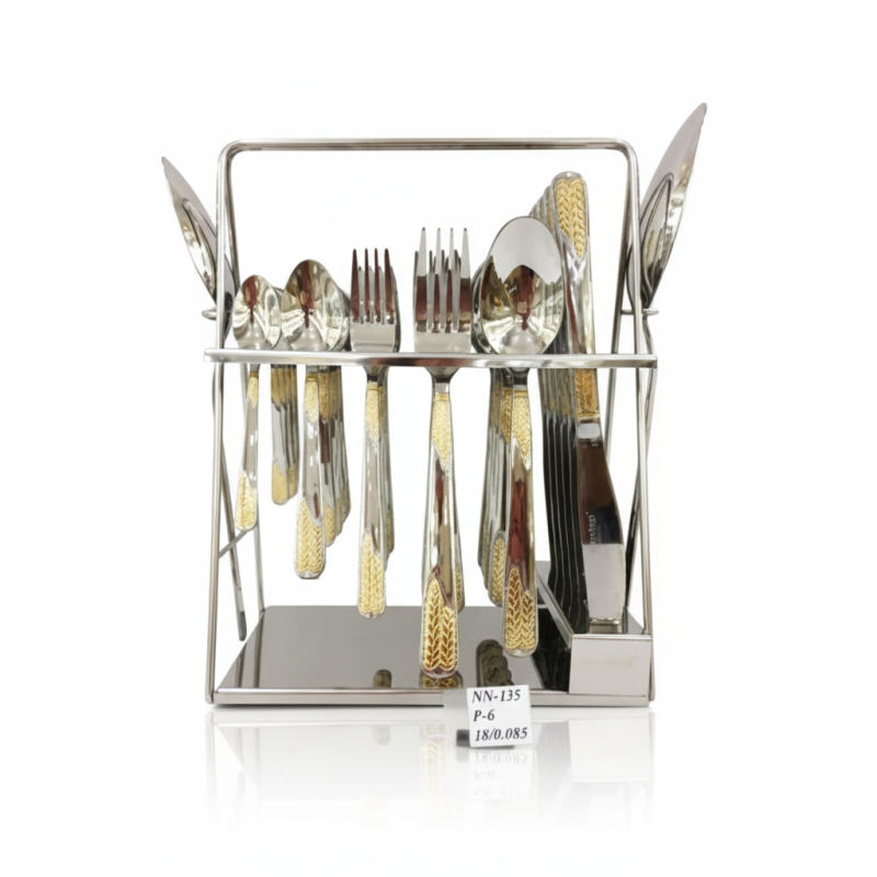Alpenberg Stainless Steel Cutlery Set 38 Piece Wheat Texture