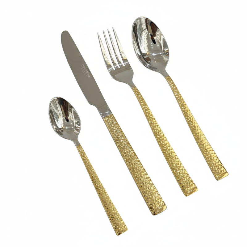 Alpenberg Stainless Steel Cutlery Set 52 Piece silver gold