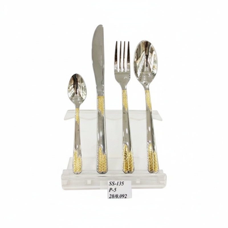 Alpenberg Stainless Steel Cutlery Set 52 Piece silver golden