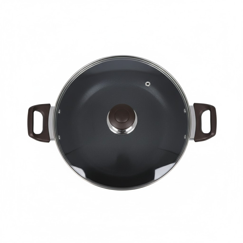Kitchen King Imperial Classic Wok/Karahi with Glass Lid
