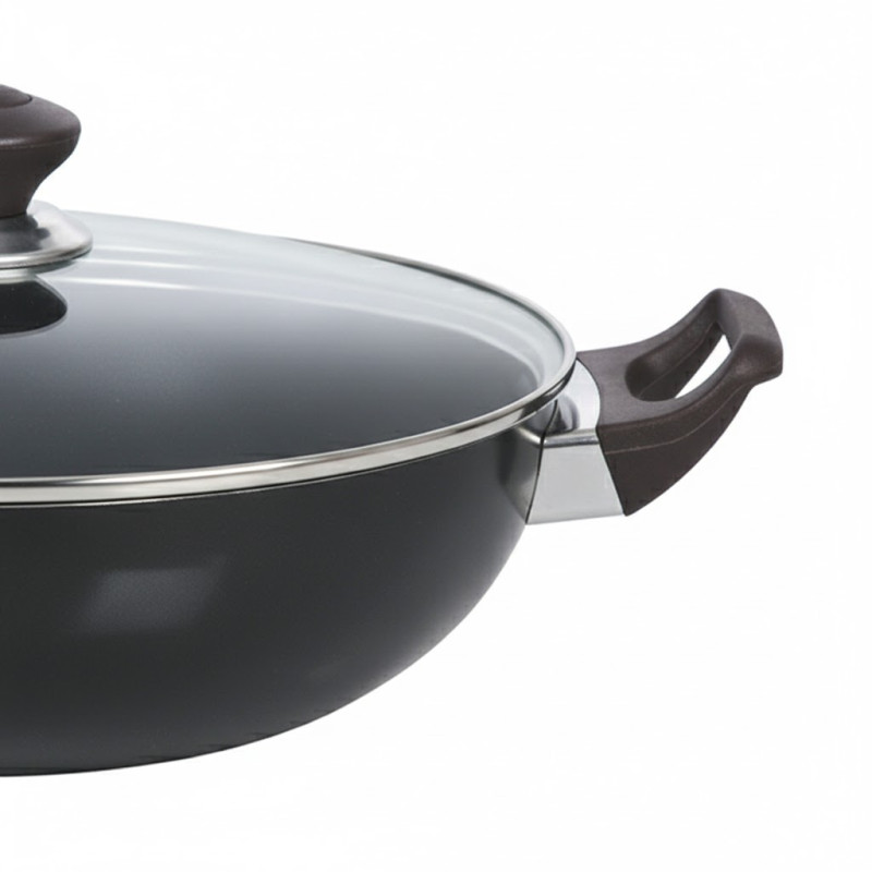 Kitchen King Imperial Classic Wok/Karahi with Glass Lid