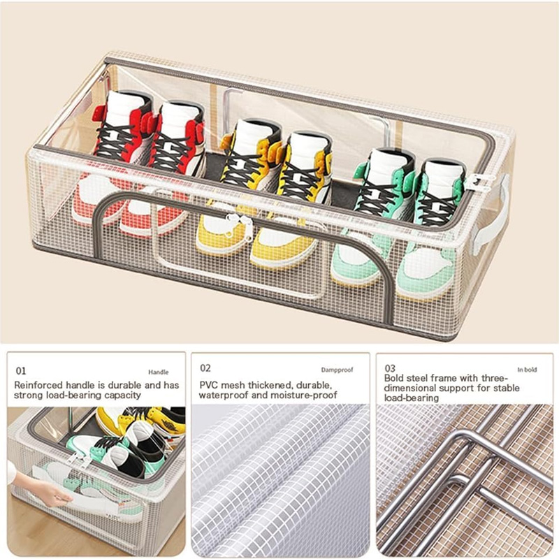 Shoe Storage Box With Steel Frame-Small