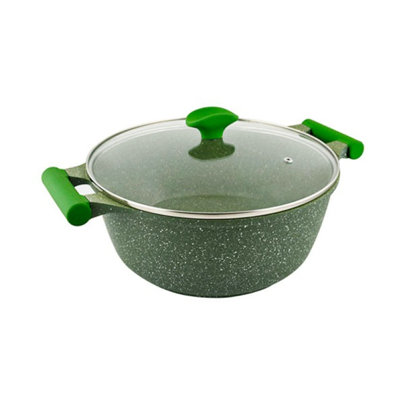 Prestige Aluminium Granite Casserole with Glass Lid
