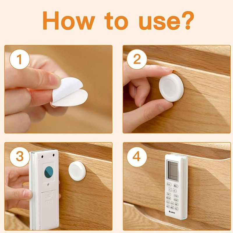 Magnetic Remote Control Holder Wall Mounted Pack Of 2