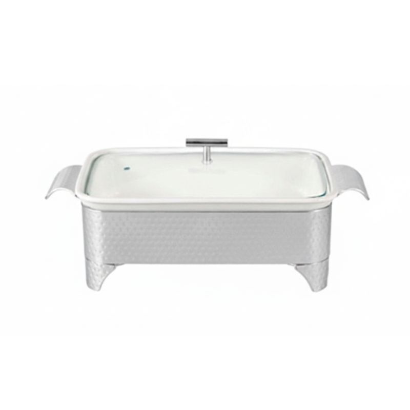 Brilliant Rectangular Buffet Casserole & Food Warmer With Glass Lid