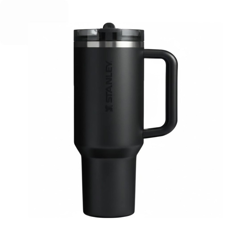 Stanley 40 OZ Black Flip Straw Tumbler