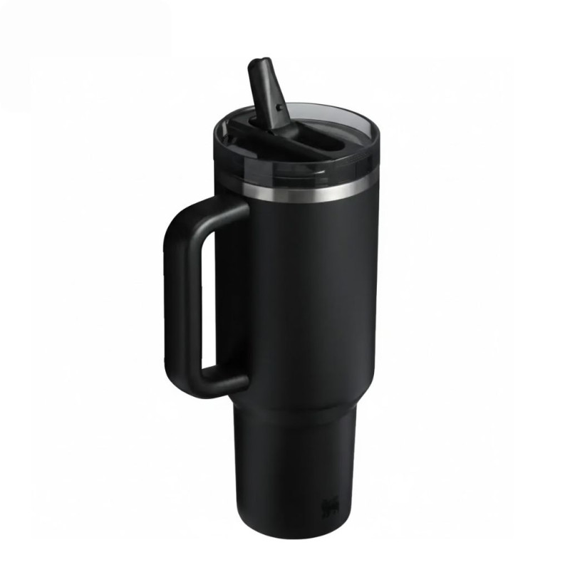 Stanley 40 OZ Black Flip Straw Tumbler