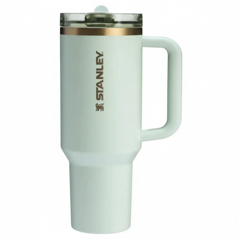 Stanley 40 OZ Gilded Celadon Flip Straw Tumbler