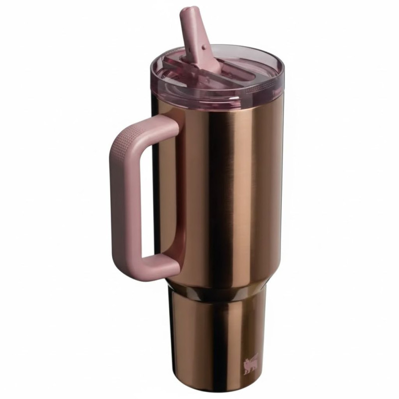 Stanley 40 OZ Polished Rose Gold Flip Straw Tumbler