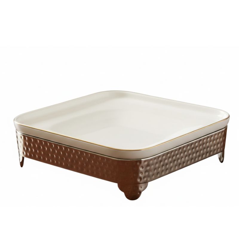 Brilliant Serving 14inch Rectangle Plate With Stand Premium Buffet ...