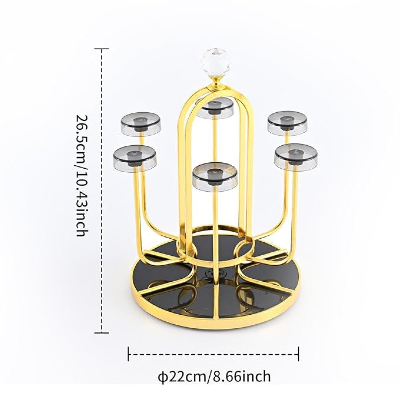 Elegant Golden Glass Stand for Dining & Decoration