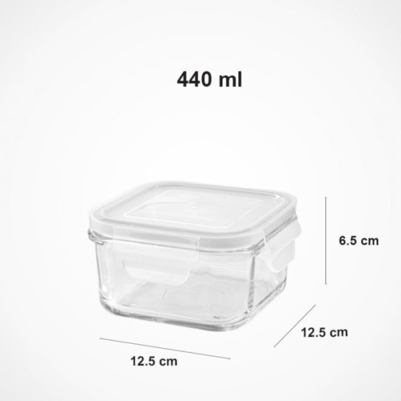 Limon 440ML Glass Airtight Container With Lid