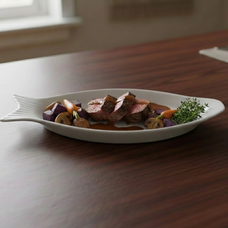 Brilliant 14inch Ceramic Fish Style Plate