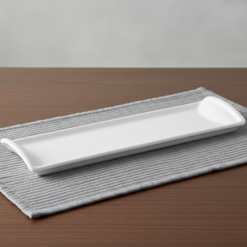 Brilliant Rectangular Ceramic Plate 17.25inch