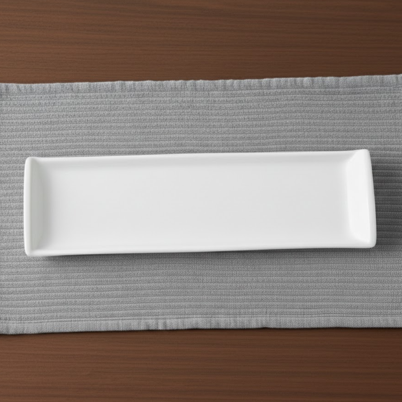 Brilliant Rectangular Ceramic Plate 17.25inch