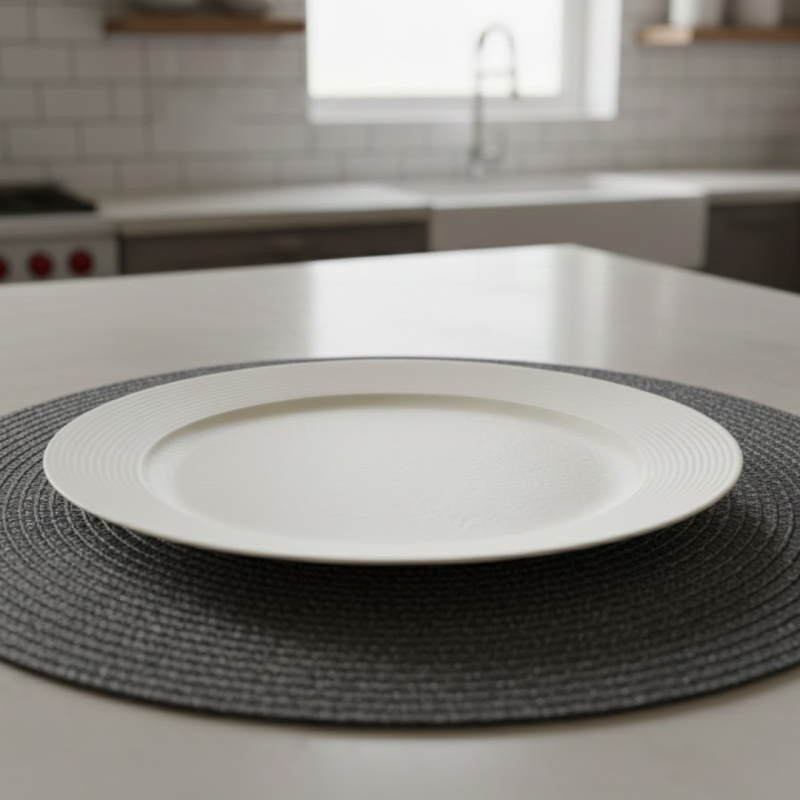 Brilliant Round Ceramic Serving Plate 10.25inch | Idealancy
