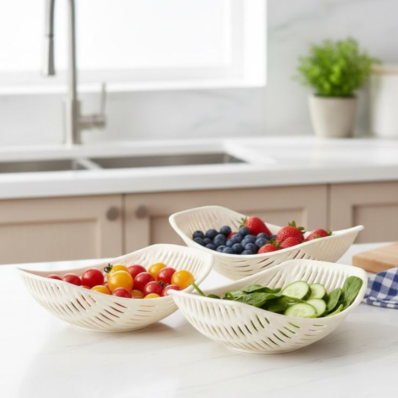 Limon 3 Piece Bamboo Multiuse Basket | Idealancy