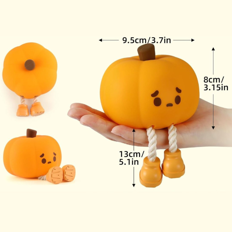 Pumpkin Silicone LED Night Light – USB Rechargeable