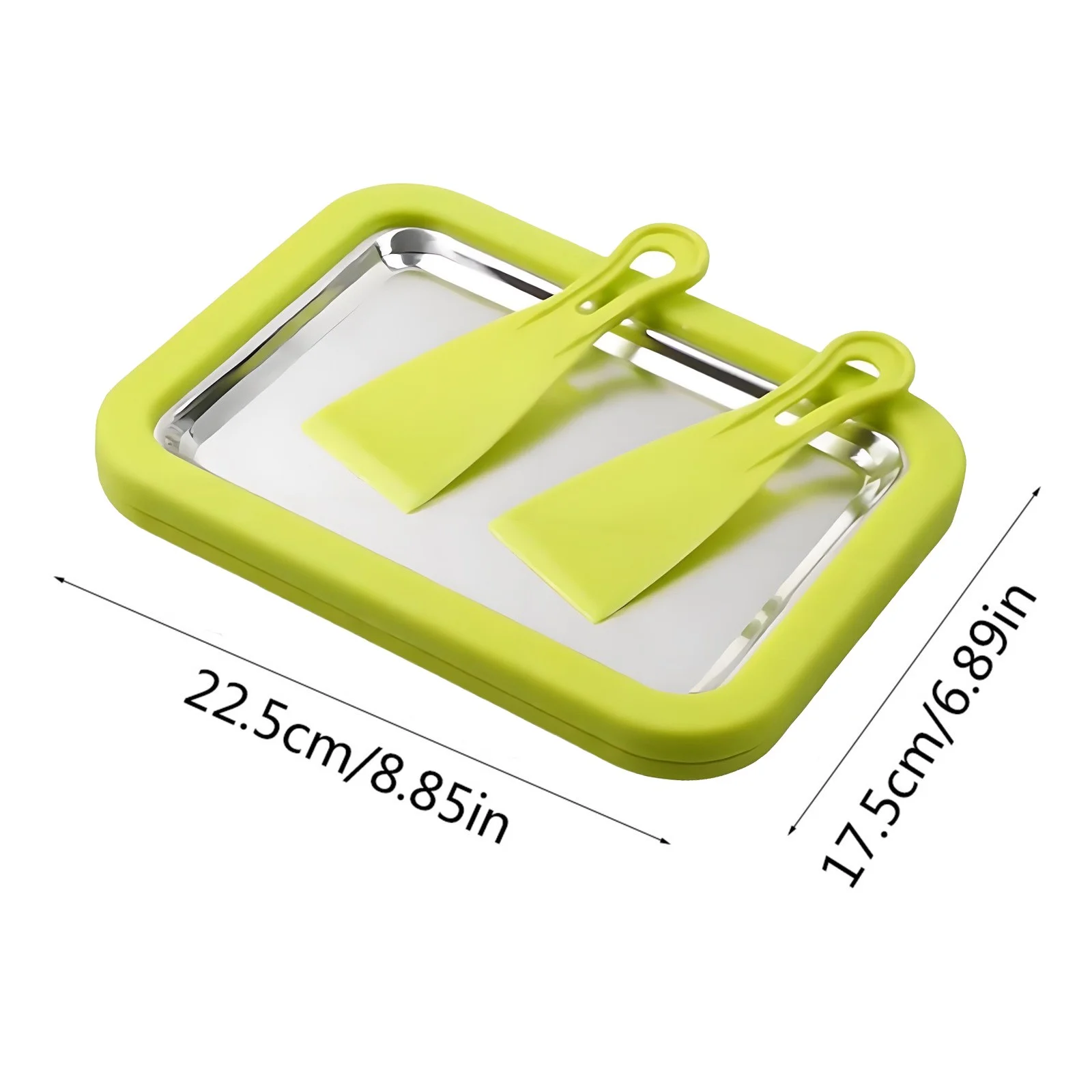 Manual Ice Cream Making Tray with Scrapers