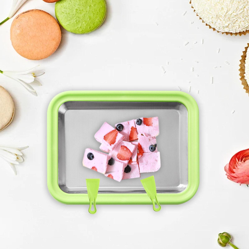 Manual Ice Cream Making Tray with Scrapers
