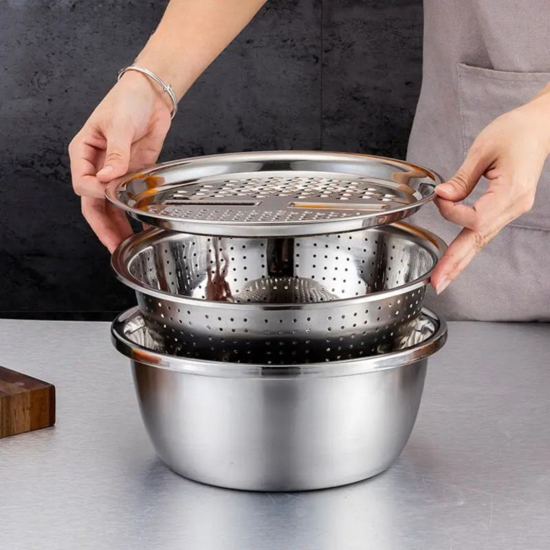Colander with Grater Multi Function Kitchen Strainer