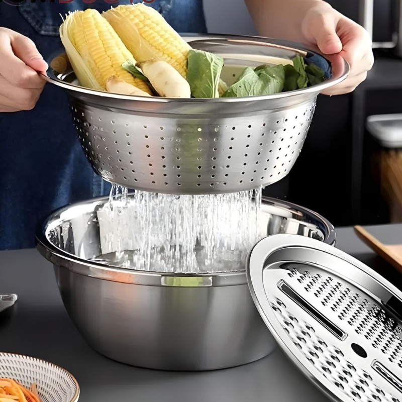 Colander with Grater Multi Function Kitchen Strainer