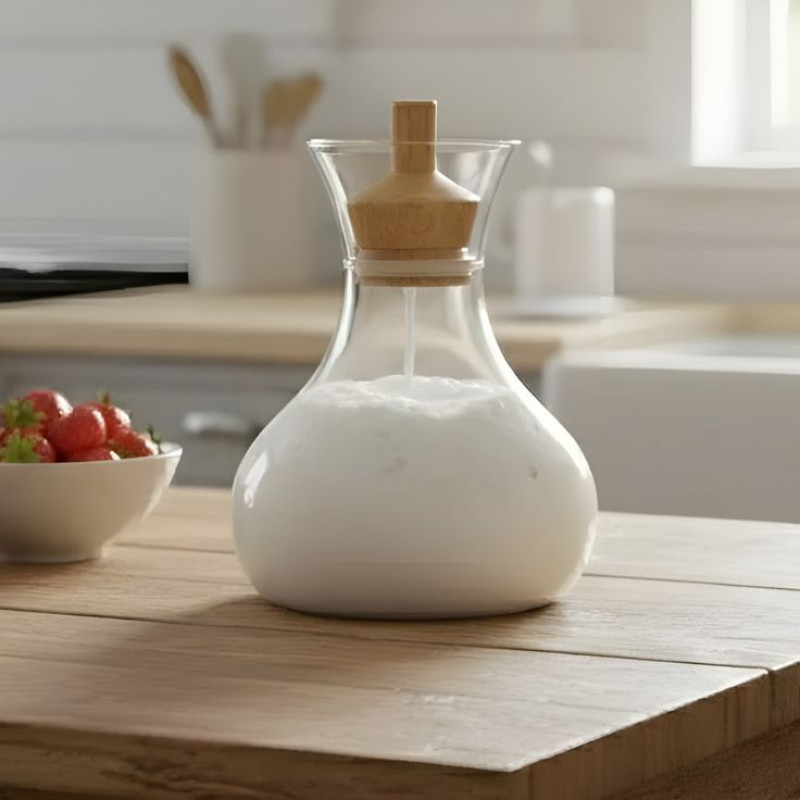 Limon Airtight 950 ML Glass Jug With Wooden Stopper