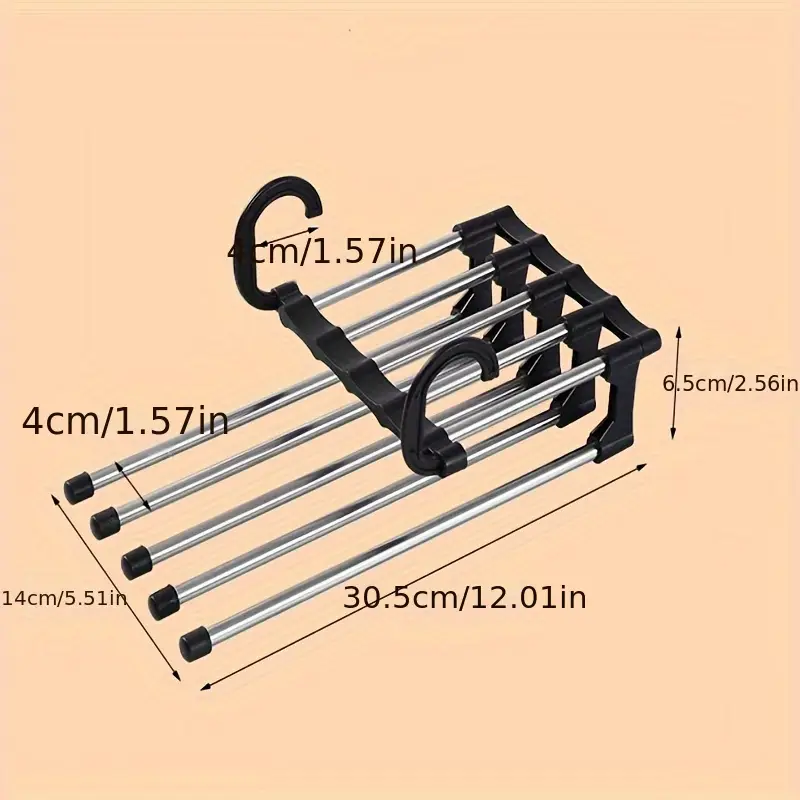 Adjustable Trousers Pants Hanger Organizer Space Saving Closet Rack