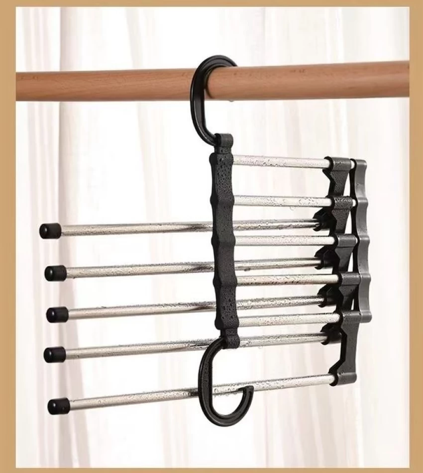 Adjustable Trousers Pants Hanger Organizer Space Saving Closet Rack