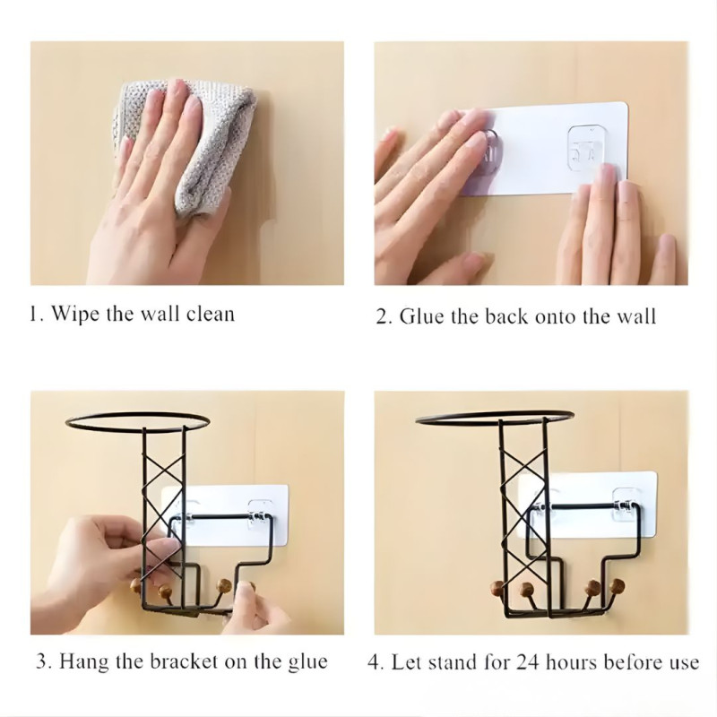 Wall Mounted Hat Holder Hook Rack