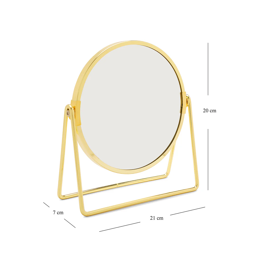 360° Round Mirror – Adjustable Makeup & Dressing Mirror