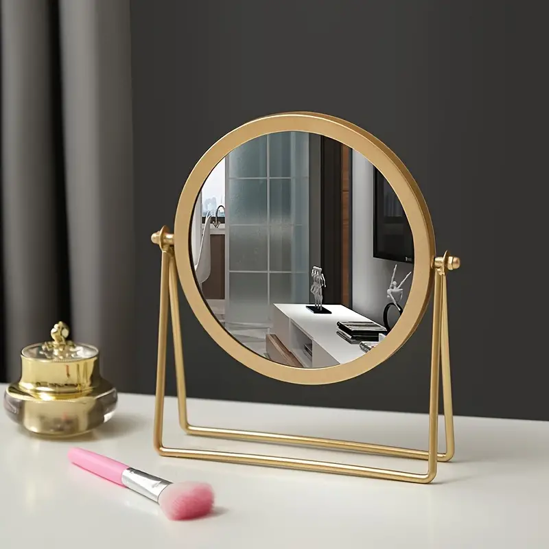 360° Round Mirror – Adjustable Makeup & Dressing Mirror